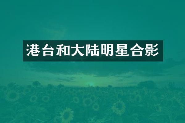 港台和大陆明星合影