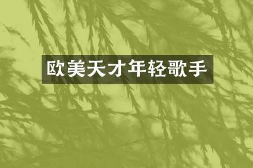 欧美天才年轻歌手