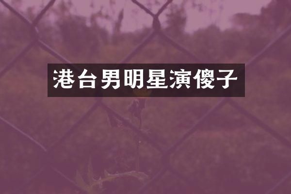 港台男明星演傻子