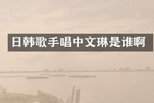 日韩歌手唱中文琳是谁啊