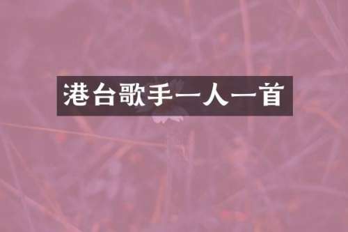 港台歌手一人一首