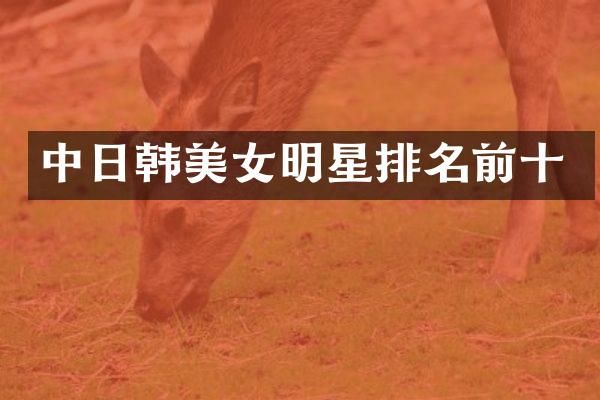中日韩明星排名前十
