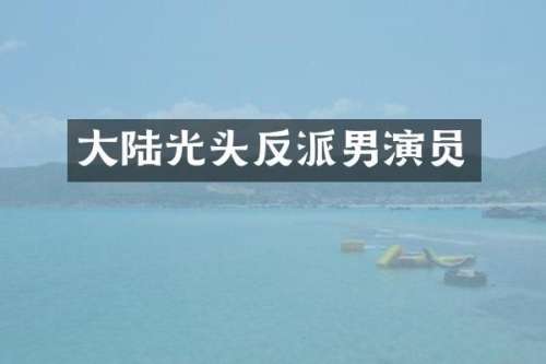 大陆光头反派男演员