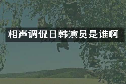 相声调侃日韩演员是谁啊