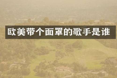 欧美带个面罩的歌手是谁