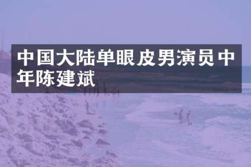 中国大陆单眼皮男演员中年陈建斌