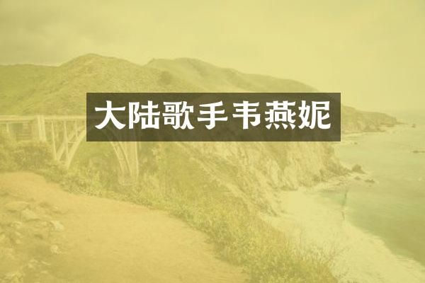 大陆歌手韦燕妮