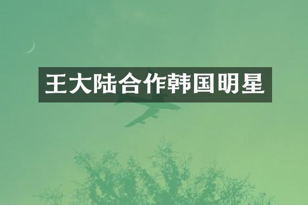 王大陆合作韩国明星
