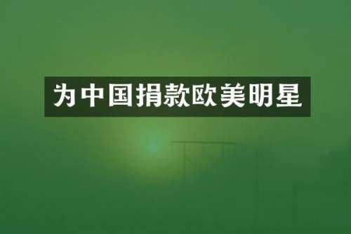 为中国捐款欧美明星