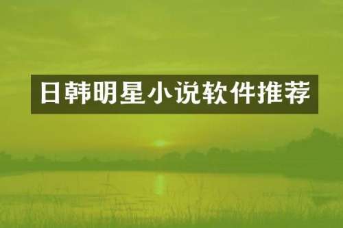 日韩明星小说软件推荐