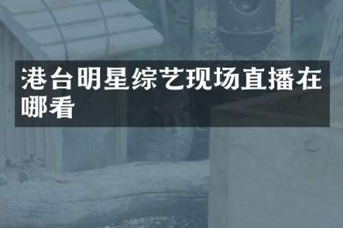 港台明星综艺现场直播在哪看