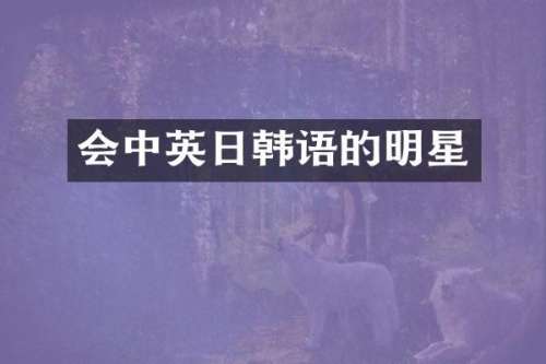 会中英日韩语的明星
