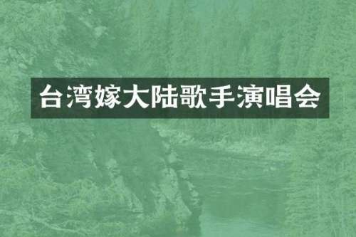 台湾嫁大陆歌手演唱会