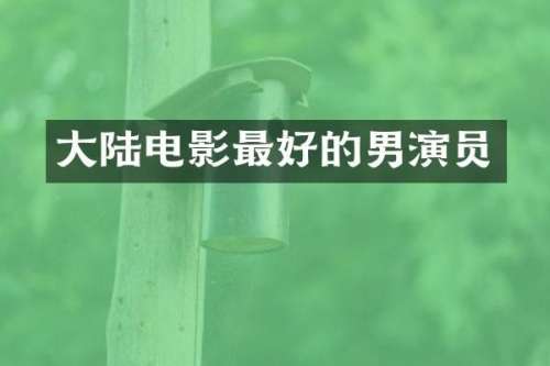 大陆电影最好的男演员