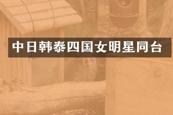 中日韩泰四国女明星同台
