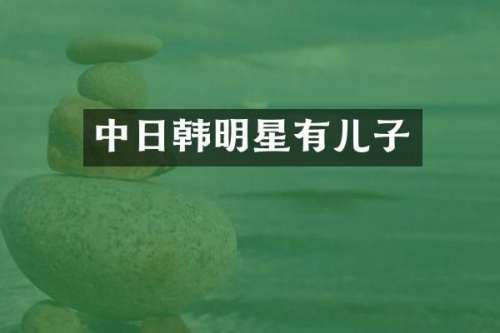 中日韩明星有儿子