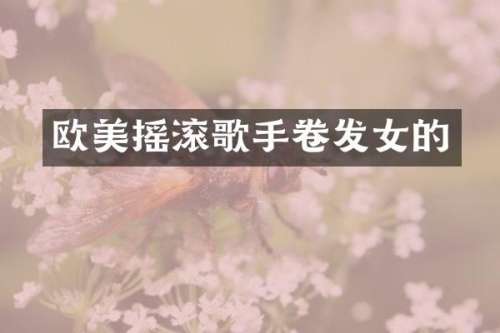 欧美摇滚歌手卷发女的