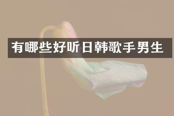 有哪些好听日韩歌手男生
