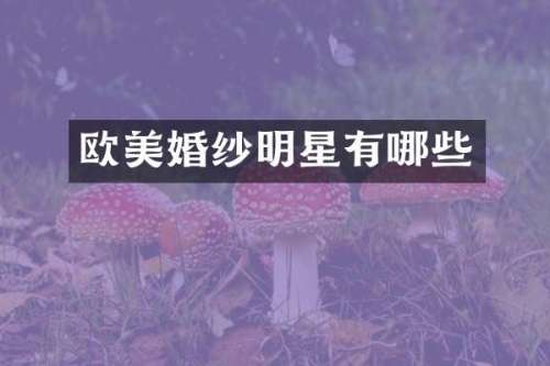 欧美婚纱明星有哪些