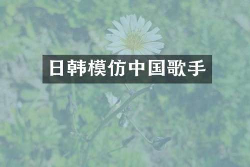 日韩模仿中国歌手