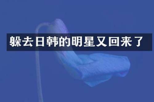 躲去日韩的明星又回来了