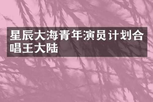 星辰大海青年演员计划合唱王大陆