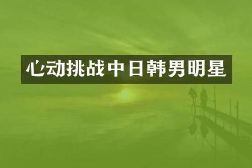 心动挑战中日韩男明星
