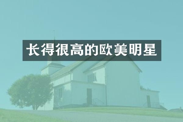 长得很高的欧美明星