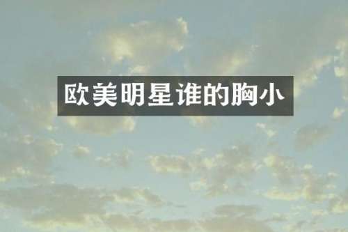 欧美明星谁的小