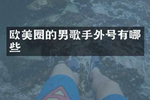 欧美圈的男歌手外号有哪些