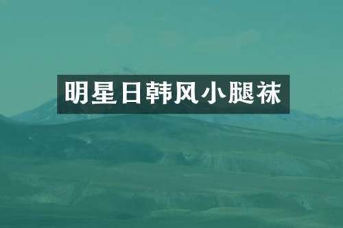 明星日韩风小腿袜