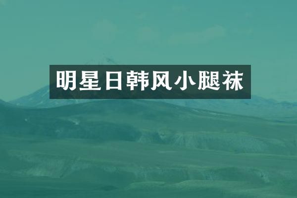 明星日韩风小腿袜