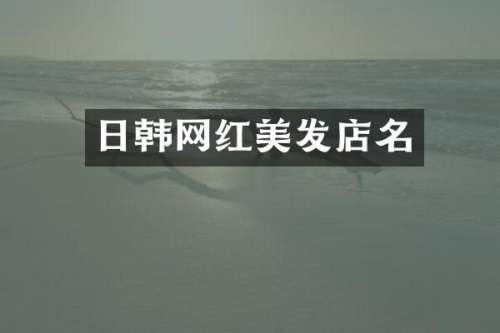 日韩网红美发店名