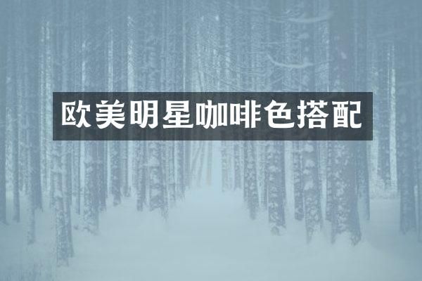 欧美明星咖啡色搭配