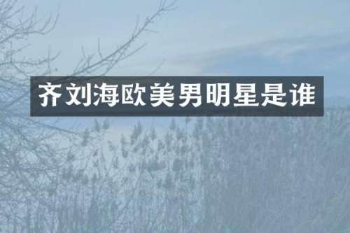 齐刘海欧美男明星是谁