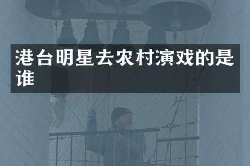 港台明星去农村演戏的是谁
