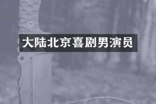 大陆北京喜剧男演员