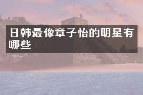 日韩最像章子怡的明星有哪些