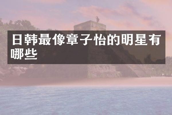 日韩最像章子怡的明星有哪些