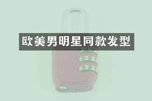 欧美男明星同款发型