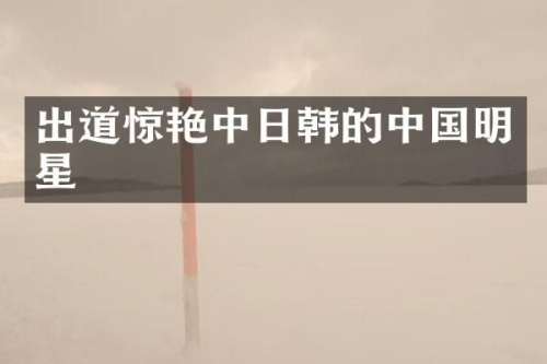 出道惊艳中日韩的中国明星