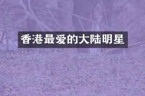 香港最爱的大陆明星