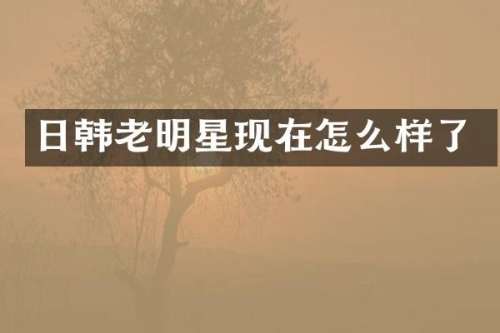 日韩老明星现在怎么样了