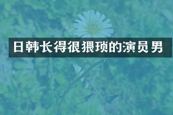 日韩长得很猥琐的演员男