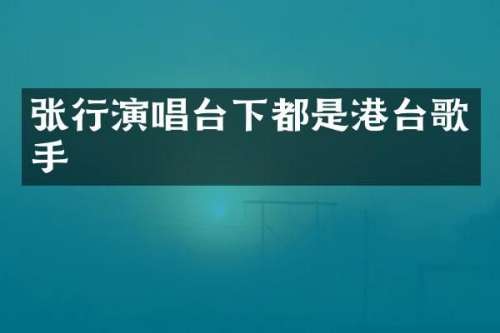 张行演唱台下都是港台歌手