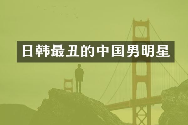 日韩最丑的中国男明星
