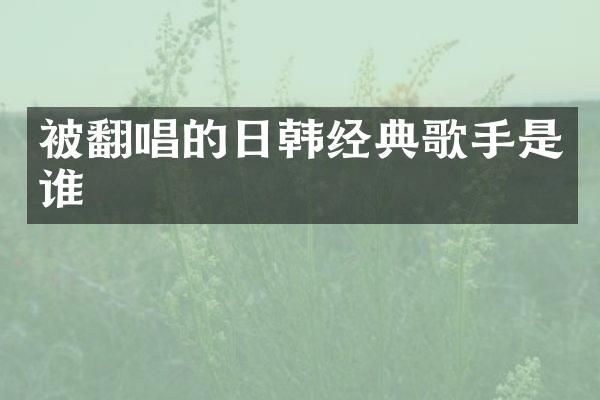 被翻唱的日韩经典歌手是谁
