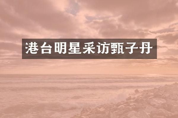 港台明星采访甄子丹