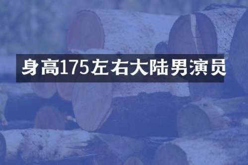 身高175左右大陆男演员