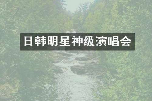 日韩明星神级演唱会